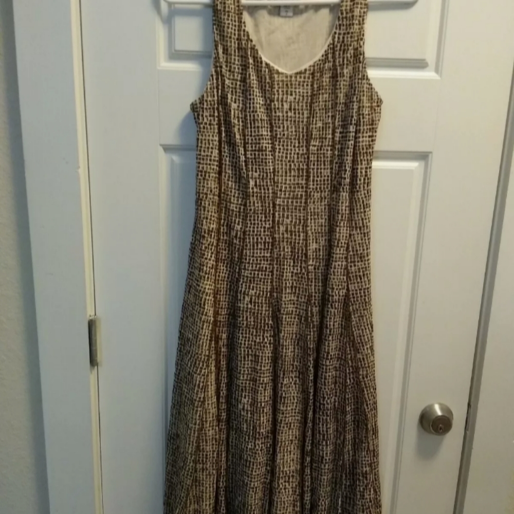 Coldwater Creek Brown Panel Dress